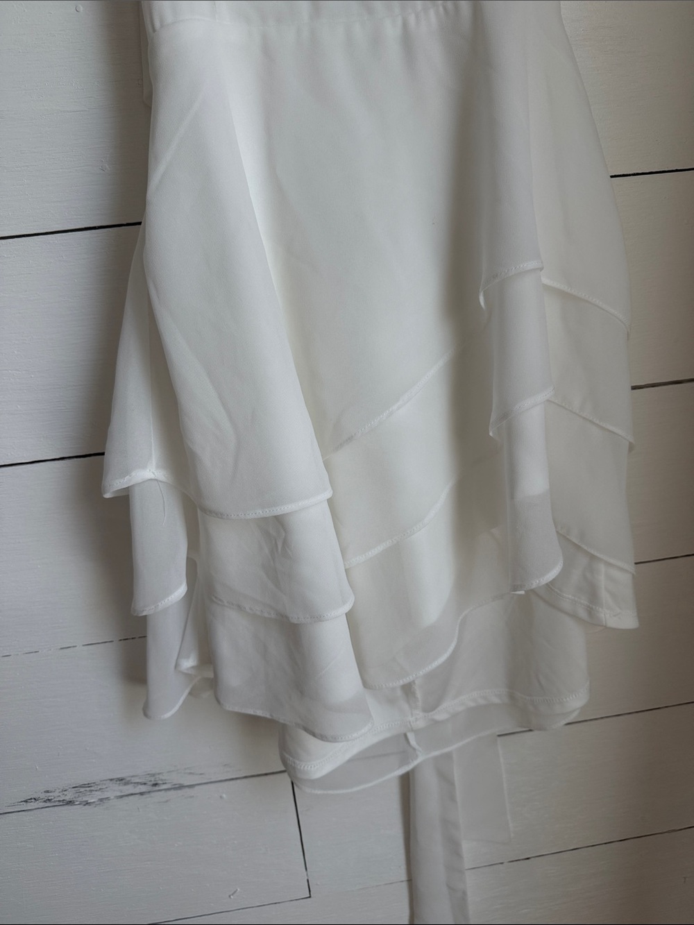 Lulu's White Strapless Ruffle Mini Dress - Picture 2 of 6